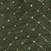 Dark Green Lattice Patterned Sequined Kurta Set